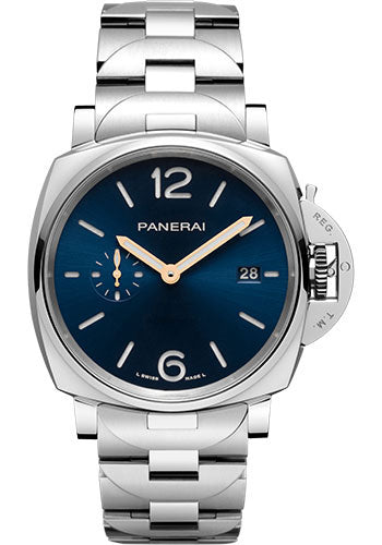 Panerai Luminor Due - 42mm Steel Case - Blue Sun-Brushed Dial - Steel Bracelet - PAM01124